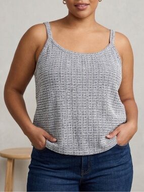 NWT LOFT Textured Knit Tank Top Size XXL